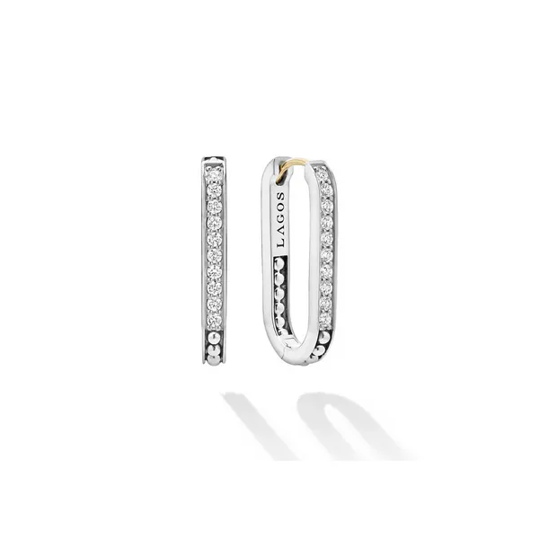 Linear Diamond Hoop Earrings Baxter's Fine Jewelry Warwick, RI