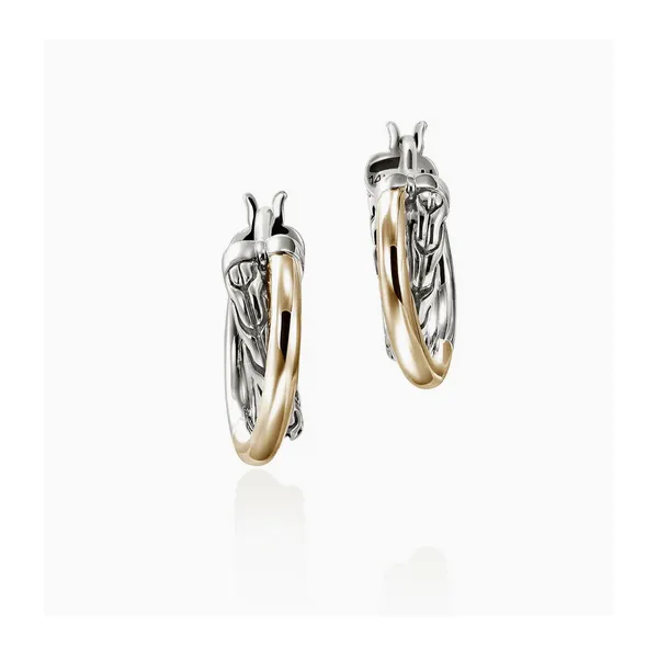 JH Essential Crossover Hoop Earring, Gold, Sterling Silver, 9.5MM Baxter's Fine Jewelry Warwick, RI