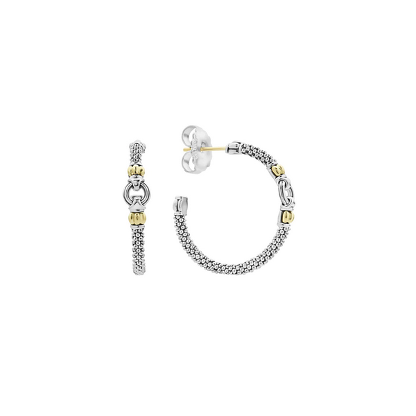 Two-Tone Caviar Hoop Earrings Baxter's Fine Jewelry Warwick, RI