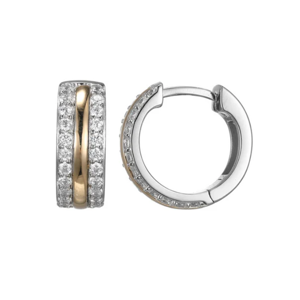 Sterling Silver CZ Huggies Baxter's Fine Jewelry Warwick, RI