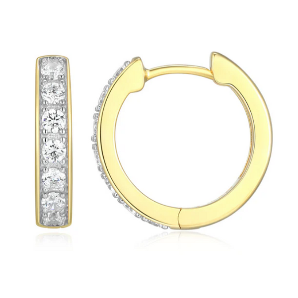 Yellow Gold Plated CZ Huggies Baxter's Fine Jewelry Warwick, RI