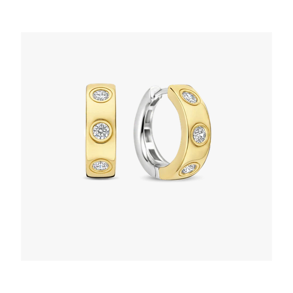 Classic CZ Bezel Huggies Baxter's Fine Jewelry Warwick, RI