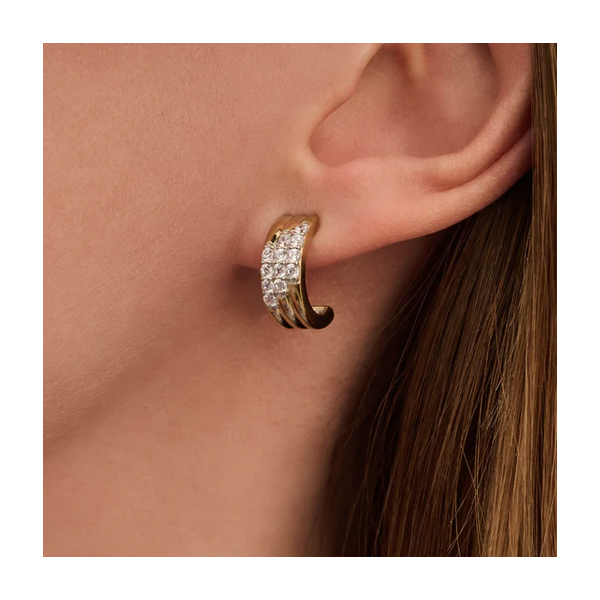 Stardust CZ Layered Earrings Image 2 Baxter's Fine Jewelry Warwick, RI