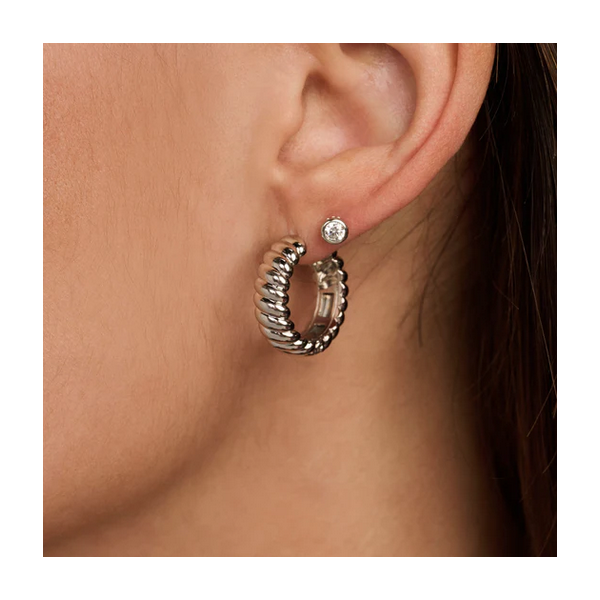 Classic Round CZ Bezel Studs Image 2 Baxter's Fine Jewelry Warwick, RI