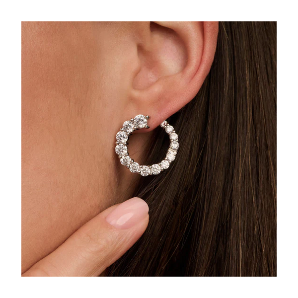 Twisted CZ Earrings Image 2 Baxter's Fine Jewelry Warwick, RI