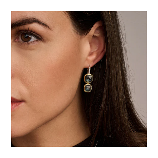 Double Cushion Earrings Image 2 Baxter's Fine Jewelry Warwick, RI