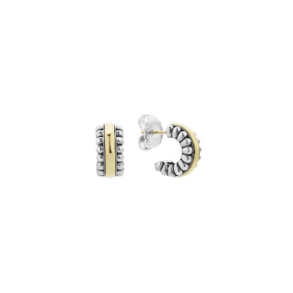Two-Tone Flute Huggie Earrings Baxter's Fine Jewelry Warwick, RI