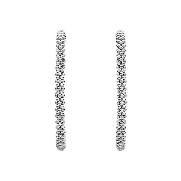 Large Caviar Hoop Earrings Image 2 Baxter's Fine Jewelry Warwick, RI