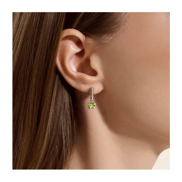 Heishi Gem Earrings, Sterling Silver, Peridot Image 2 Baxter's Fine Jewelry Warwick, RI
