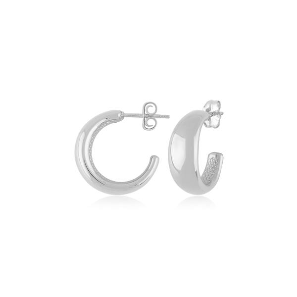 Sterling Silver Tapered J Hoops Baxter's Fine Jewelry Warwick, RI