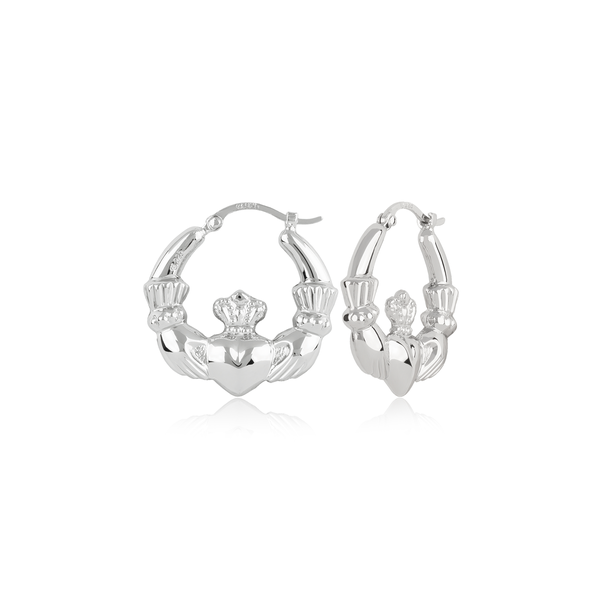 Sterling Silver Claddaugh Hoops Baxter's Fine Jewelry Warwick, RI