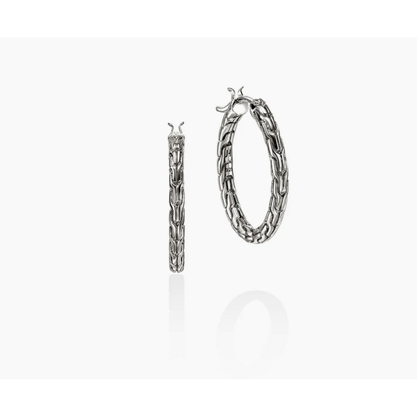 JH Essential Hoop Earrings, Sterling Silver, 22MM Baxter's Fine Jewelry Warwick, RI