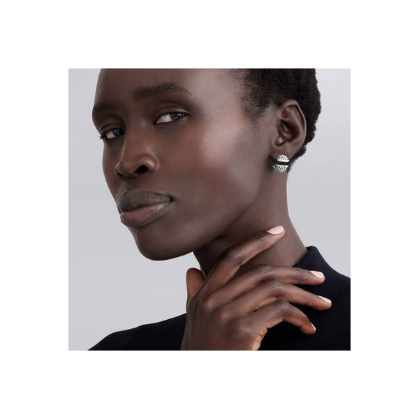 Black Caviar Ceramic Stud Earring Image 2 Baxter's Fine Jewelry Warwick, RI