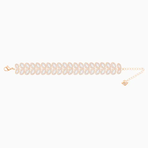 Baron Bracelet, White, Rose gold plating thumb image 2