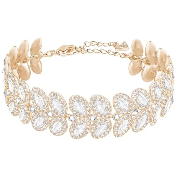 Baron Bracelet, White, Rose gold plating thumb image 1