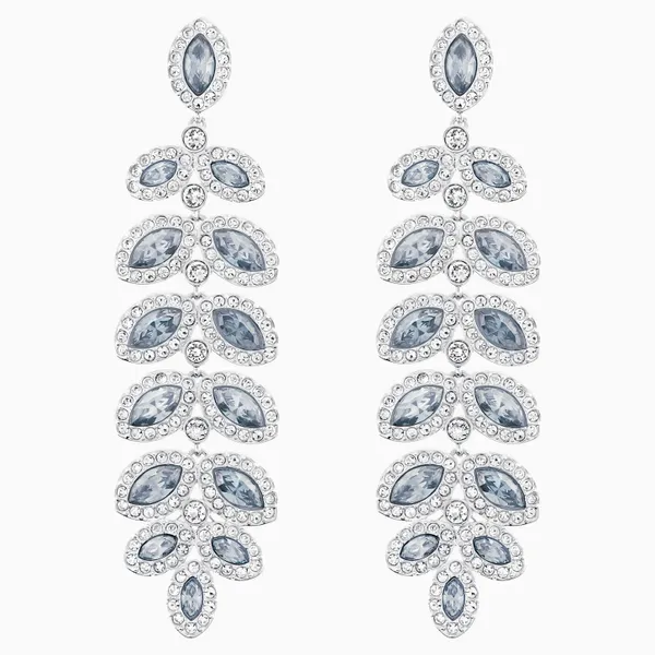 Baron Pierced Earrings, Blue, Rhodium Plating Baxter's Fine Jewelry Warwick, RI