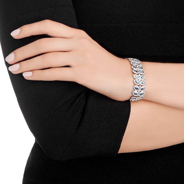 Baron Bracelet, Blue, Rhodium Plating Image 3 Baxter's Fine Jewelry Warwick, RI