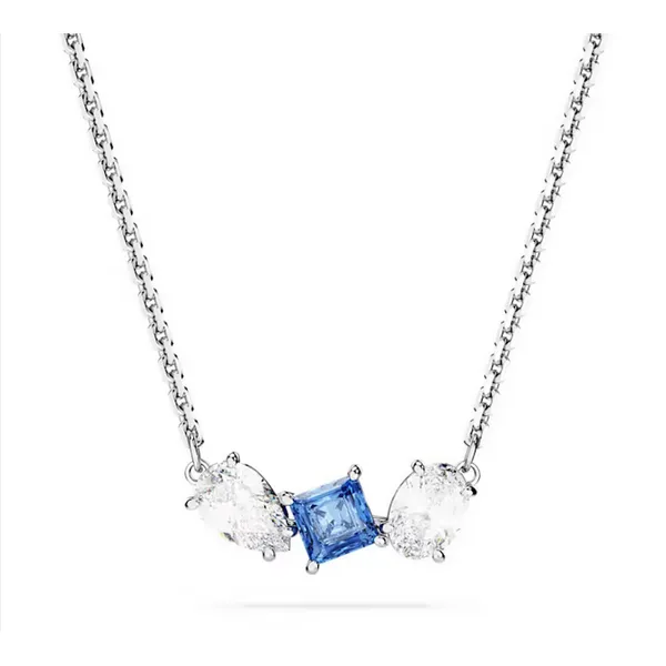 Mesmera pendant Mixed cuts, Blue, Rhodium plated Baxter's Fine Jewelry Warwick, RI