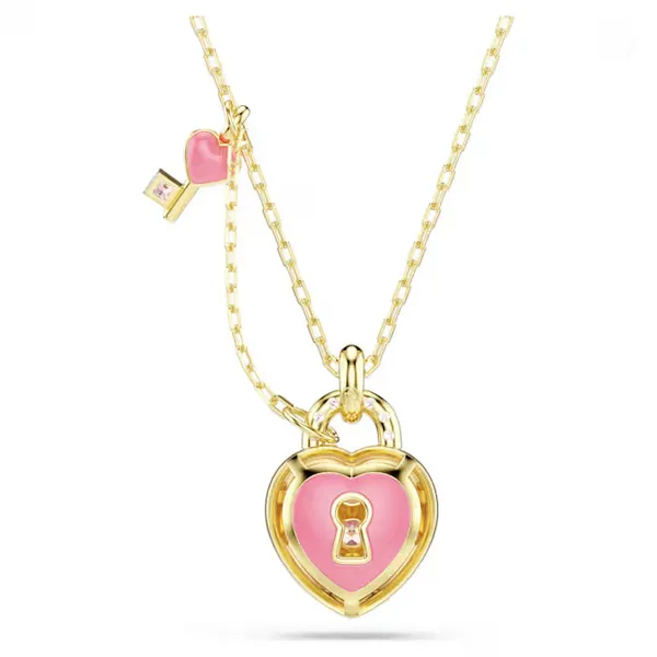 Idyllia CZ Heart Lock and Key Pendant Image 2 Baxter's Fine Jewelry Warwick, RI