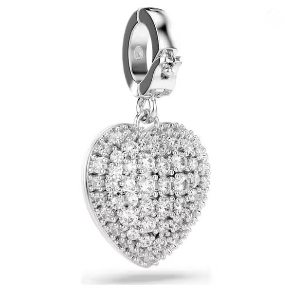 Idyllia CZ Heart Charm Image 2 Baxter's Fine Jewelry Warwick, RI