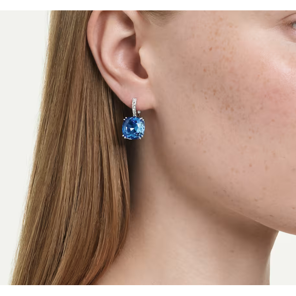 Millenia Blue CZ Drop Earrings Image 2 Baxter's Fine Jewelry Warwick, RI