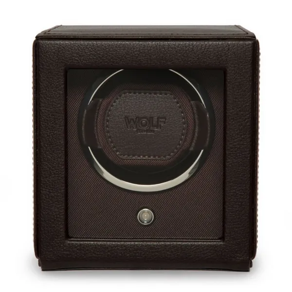Cub Single Watch Winder with Cover - Brown thumb image 1
