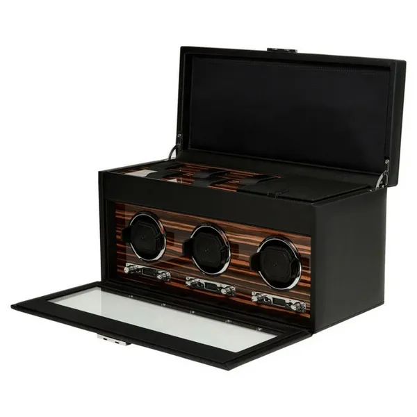 Roadster Triple Watch Winder with Storage Image 2 Baxter's Fine Jewelry Warwick, RI