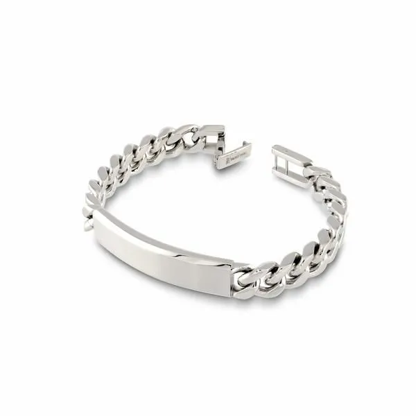 Stainless Steel 9.4mm Curb ID Bracelet Baxter's Fine Jewelry Warwick, RI