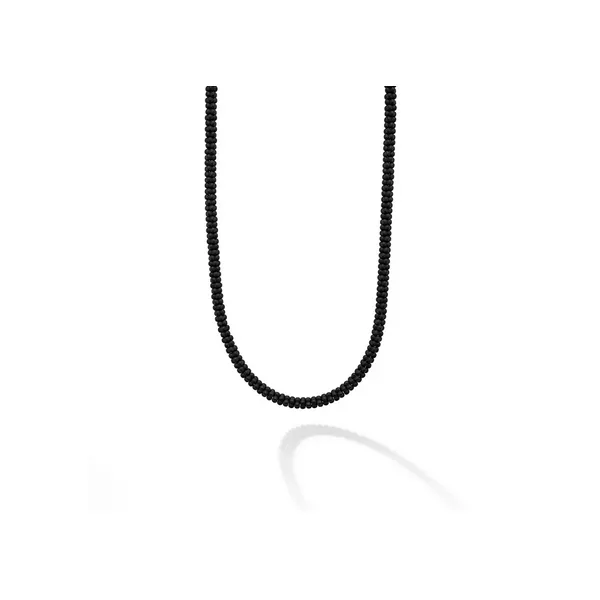 Matte Black Ceramic Beaded Necklace 22