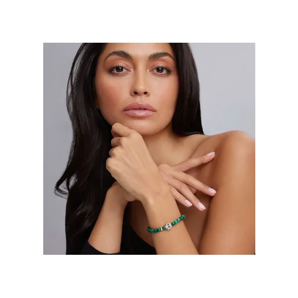 Malachite Skull Bracelet thumb image 2