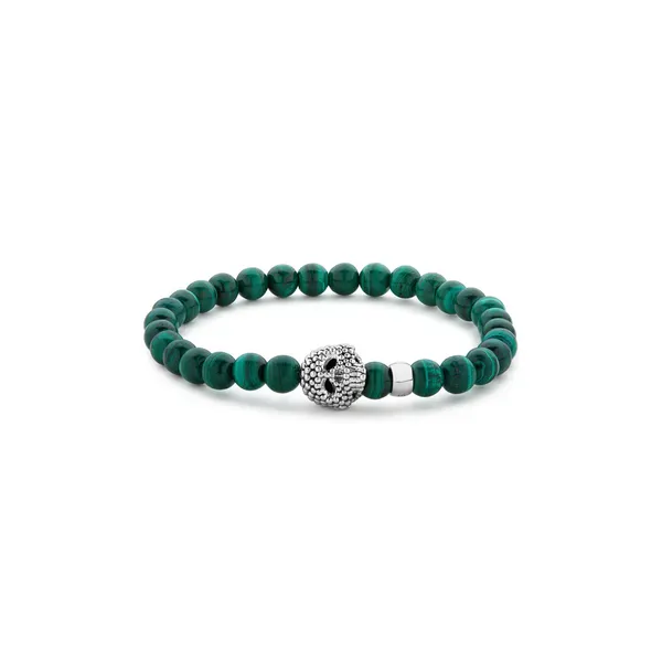 Malachite Skull Bracelet thumb image 1