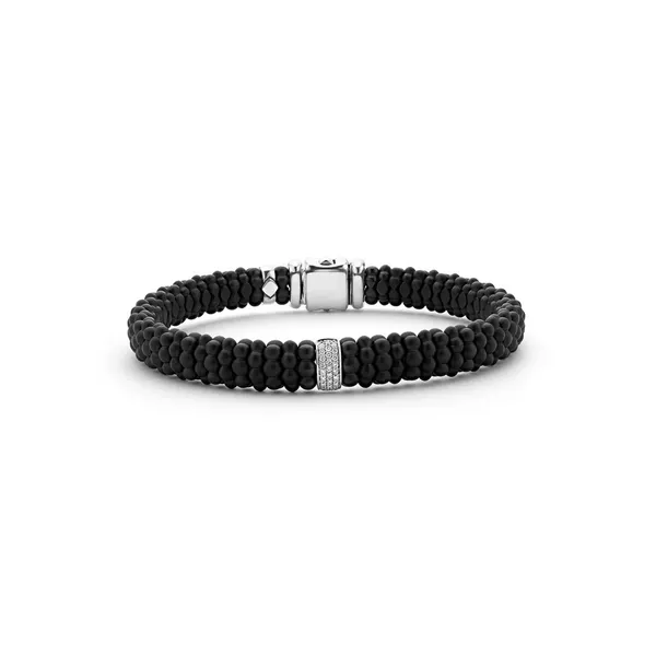 Single Station Matte Ceramic Diamond Bracelet | 9mm thumb image 1