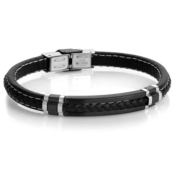 Accented Leather Bracelet 8mm Baxter's Fine Jewelry Warwick, RI