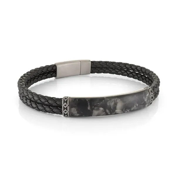 Marble-Plate Leather Bracelet 9mm Baxter's Fine Jewelry Warwick, RI