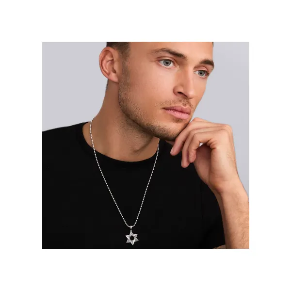Large Silver Star of David Amulet