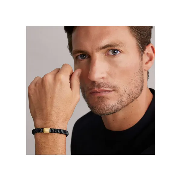18K Gold Matte Ceramic Beaded Bracelet | 9mm