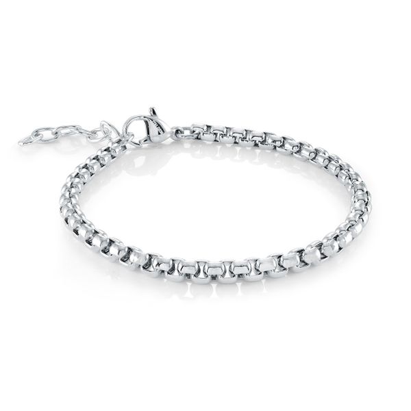 Junior Stainless Steel Round Box Bracelet Baxter's Fine Jewelry Warwick, RI