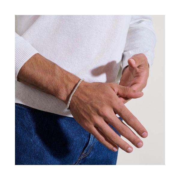 Sterling Silver Heishi Bracelet Image 2 Baxter's Fine Jewelry Warwick, RI