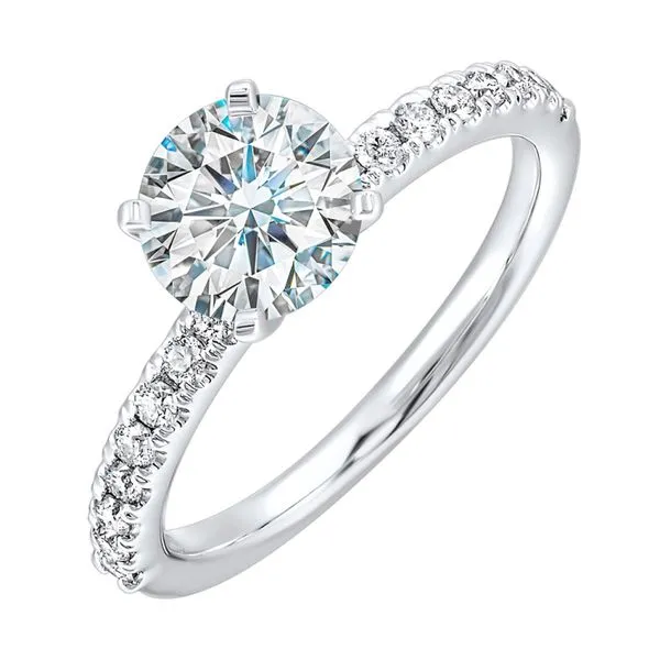 'Perfect Love' 14 Karat White Gold Single Row Engagement Ring Bay Area Diamond Company Green Bay, WI