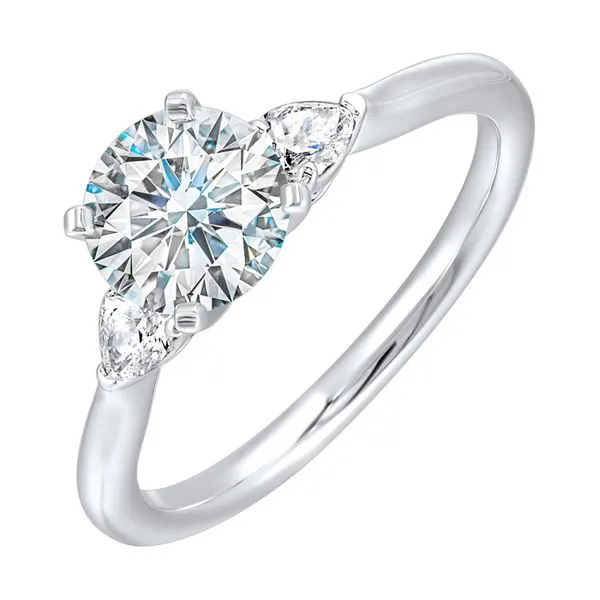 'Perfect Love' 14 Karat White Gold Side Stone Engagement Ring Bay Area Diamond Company Green Bay, WI