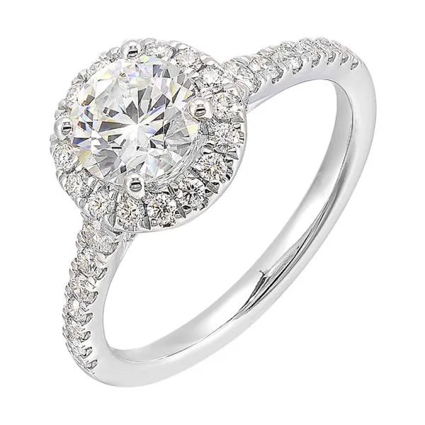 'Perfect Love' 14 Karat White Gold Halo Engagement Ring Bay Area Diamond Company Green Bay, WI