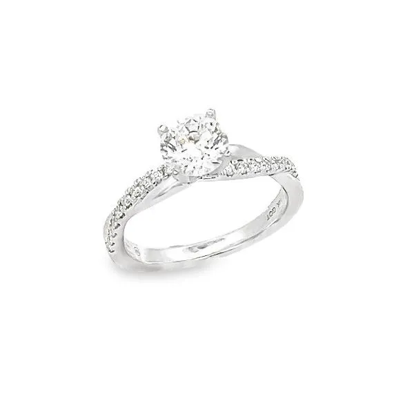 'Perfect Love' 14 Karat White Gold Twist Engagement Ring Bay Area Diamond Company Green Bay, WI