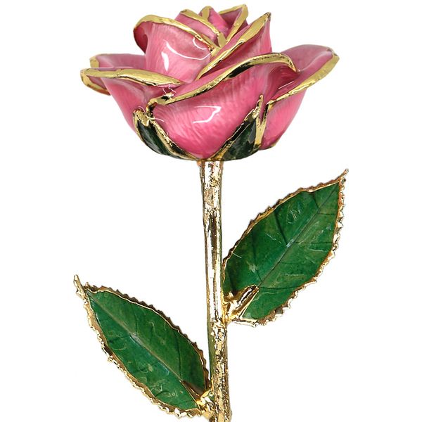 Pink Real Rose Dipped in 24 Karat Yellow Gold Bay Area Diamond Company Green Bay, WI