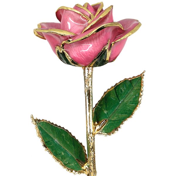 Pink Real Rose Dipped in 24 Karat Yellow Gold Bay Area Diamond Company Green Bay, WI