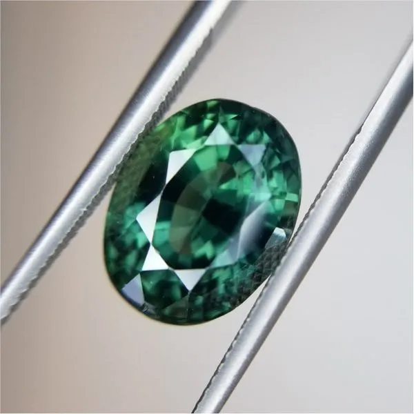 6.01ct Oval Cut Green Sapphire Becky Beauchine Kulka Diamonds and Fine Jewelry Okemos, MI