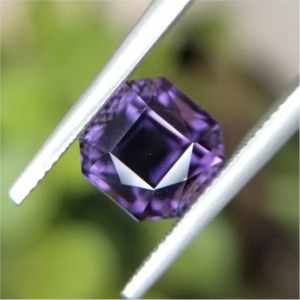 2.54ct Square Emerald Cut Purple Spinel Becky Beauchine Kulka Diamonds and Fine Jewelry Okemos, MI