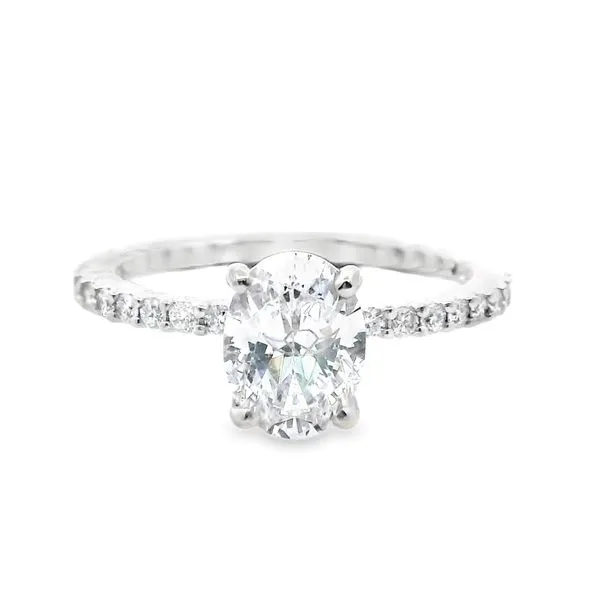 18kt White Gold Eternity Band Engagement Ring similar item image