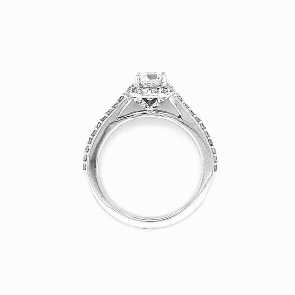 18k White Gold Oval Halo Image 2 Becky Beauchine Kulka Diamonds and Fine Jewelry Okemos, MI