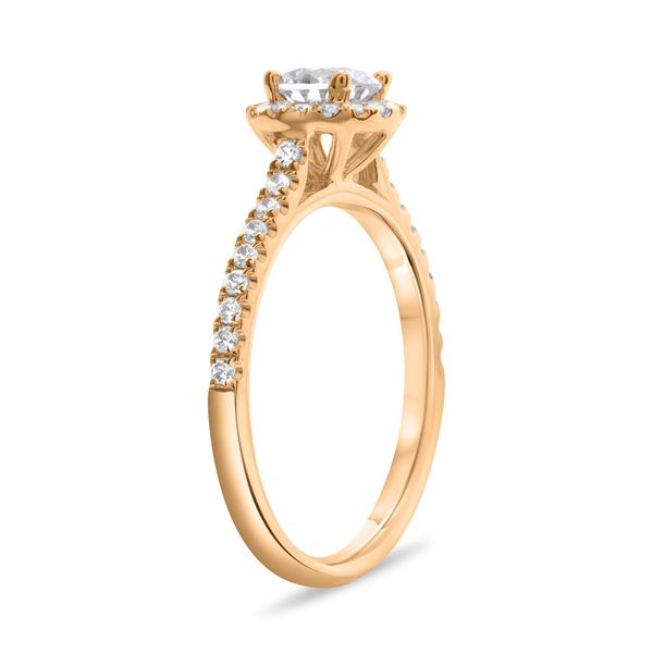 14k Rose Gold Round Halo Image 2 Becky Beauchine Kulka Diamonds and Fine Jewelry Okemos, MI