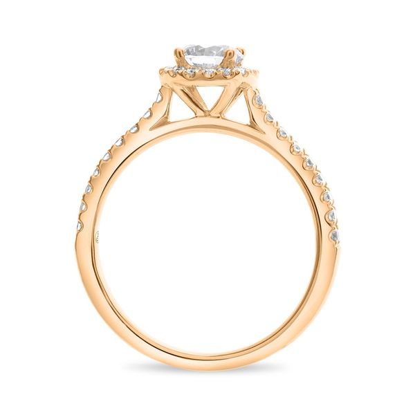 14k Rose Gold Round Halo Image 3 Becky Beauchine Kulka Diamonds and Fine Jewelry Okemos, MI